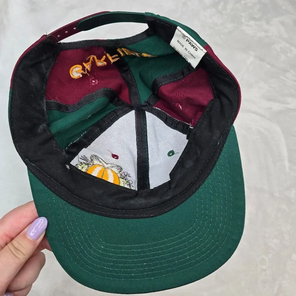Vintage 90s Garfield Snapback Hat Paws Fresh Caps Colorblock Embroidered VTG